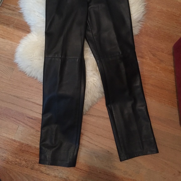 Donna Karan 100% Lamb Leather Pants